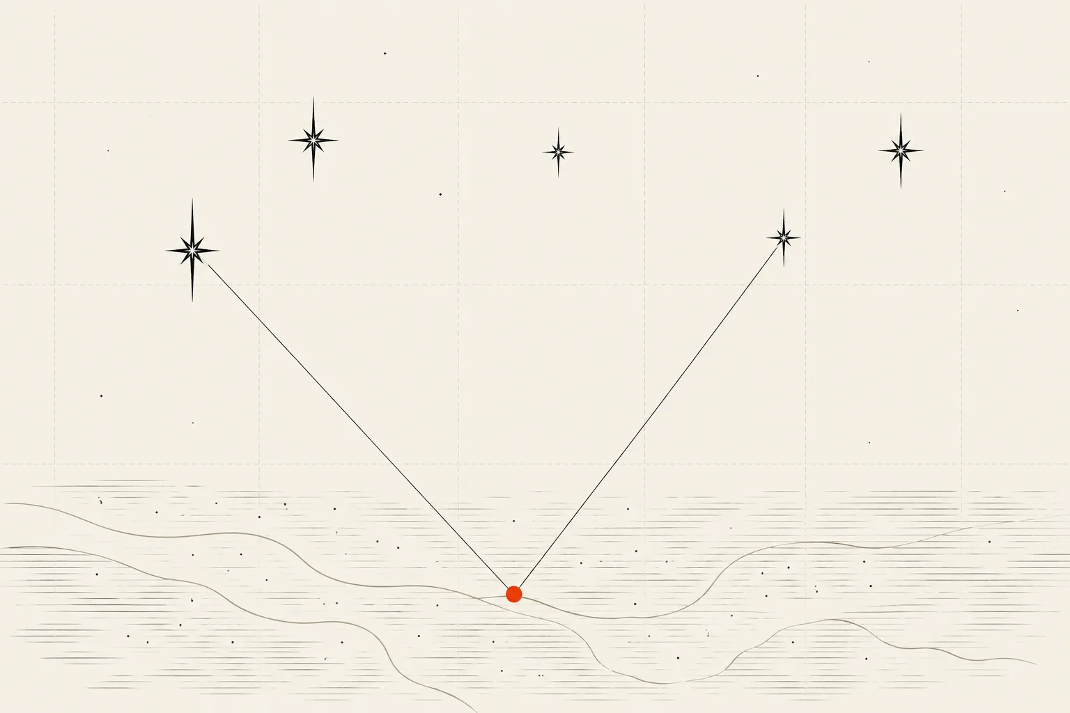 An engraving of taking a celestial position fix
